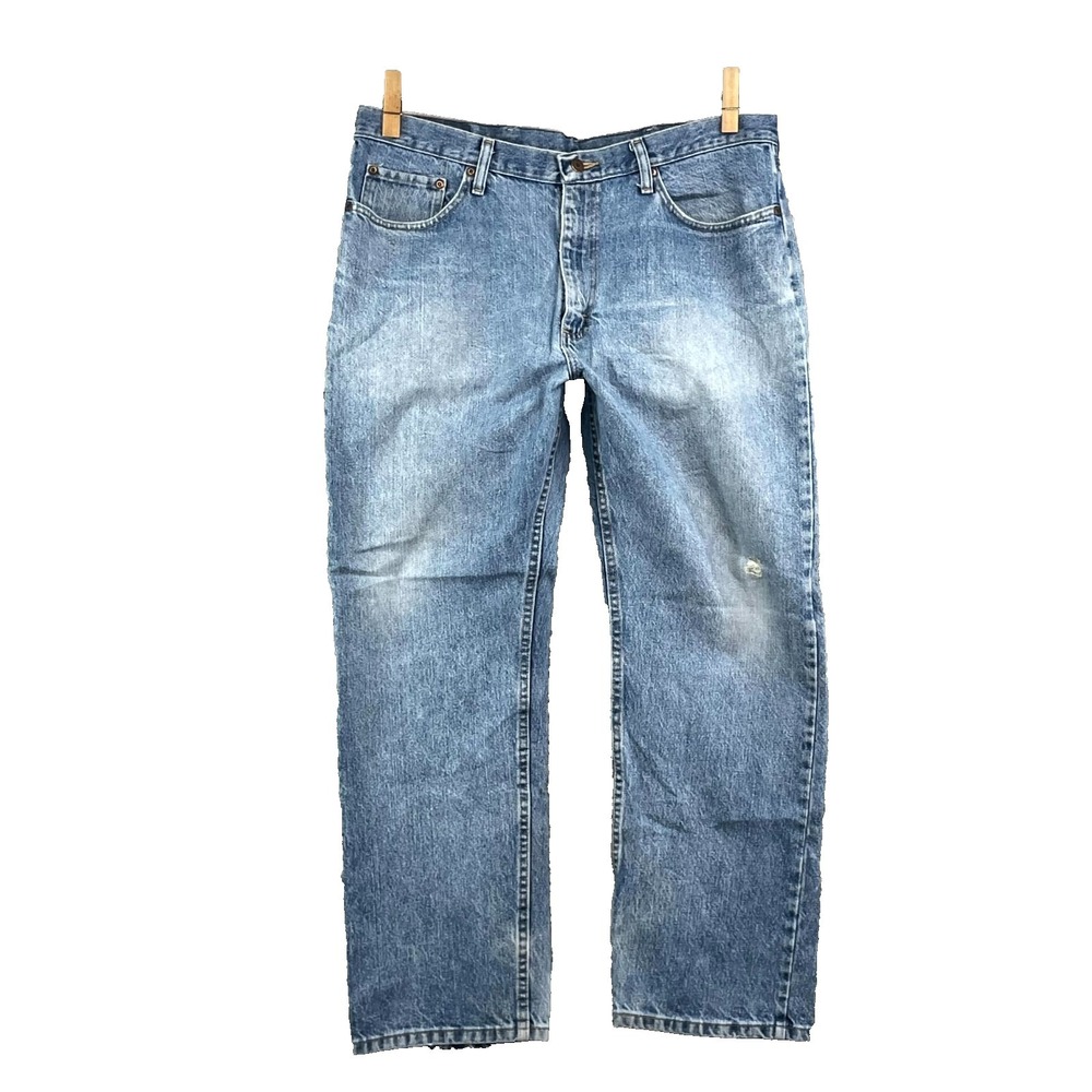 Wrangler Five Star Premium Denim Regular Fit Jeans Men 37x28* Blue Light Western